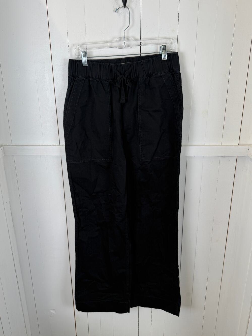 Buck Mason Black Cotton Ankle Pants Women’s M